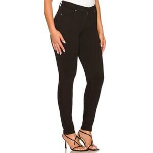 Good American Good Legs High Rise Jeans Black Stretch Women's 24W
